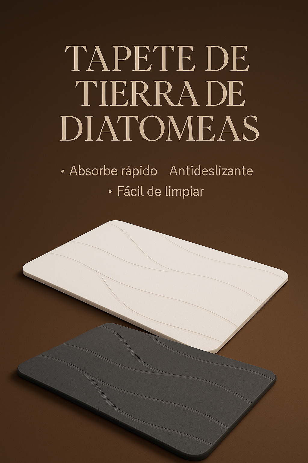 Tapete de Piedra de Tierra de Diatomeas – Absorción, Estilo y Comodidad Natural 🌿
