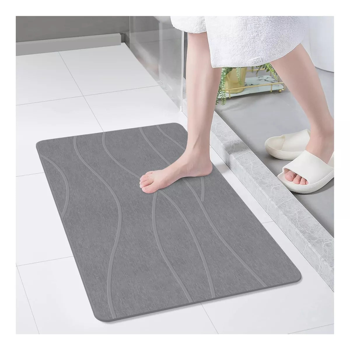 Tapete de Piedra de Tierra de Diatomeas – Absorción, Estilo y Comodidad Natural 🌿